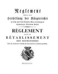 No 109 - Réglement 1816